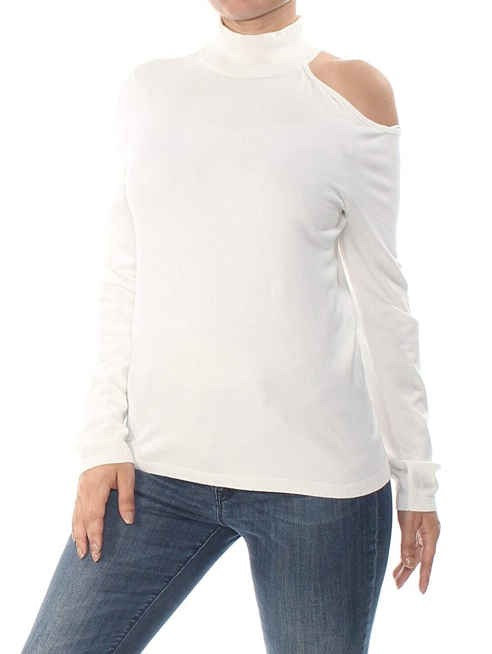 Inc International Concepts Womens One Shoulder Mock Neck Blouse Size S
